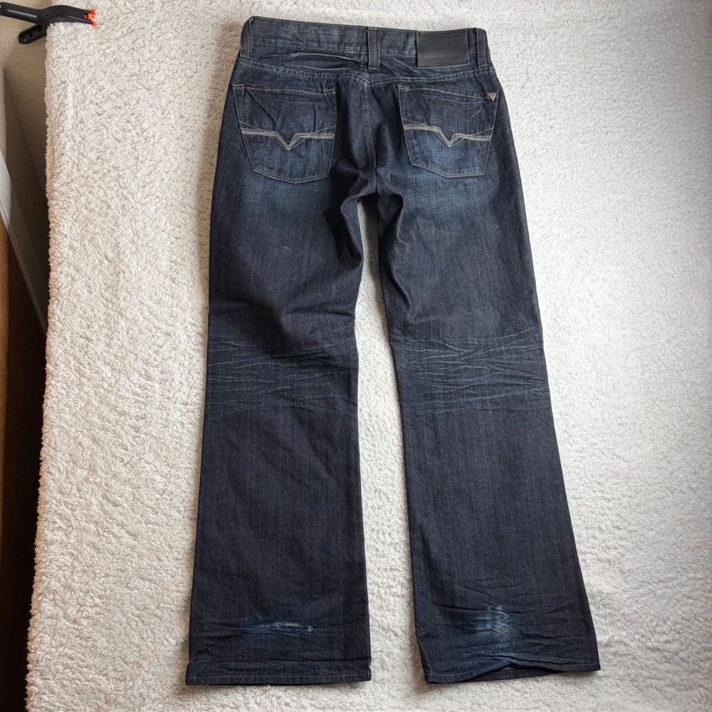 Guess Jeans Cliff Relaxed Bootcut Dark Wash Denim Mens 33 Vintage Y2K wide leg
